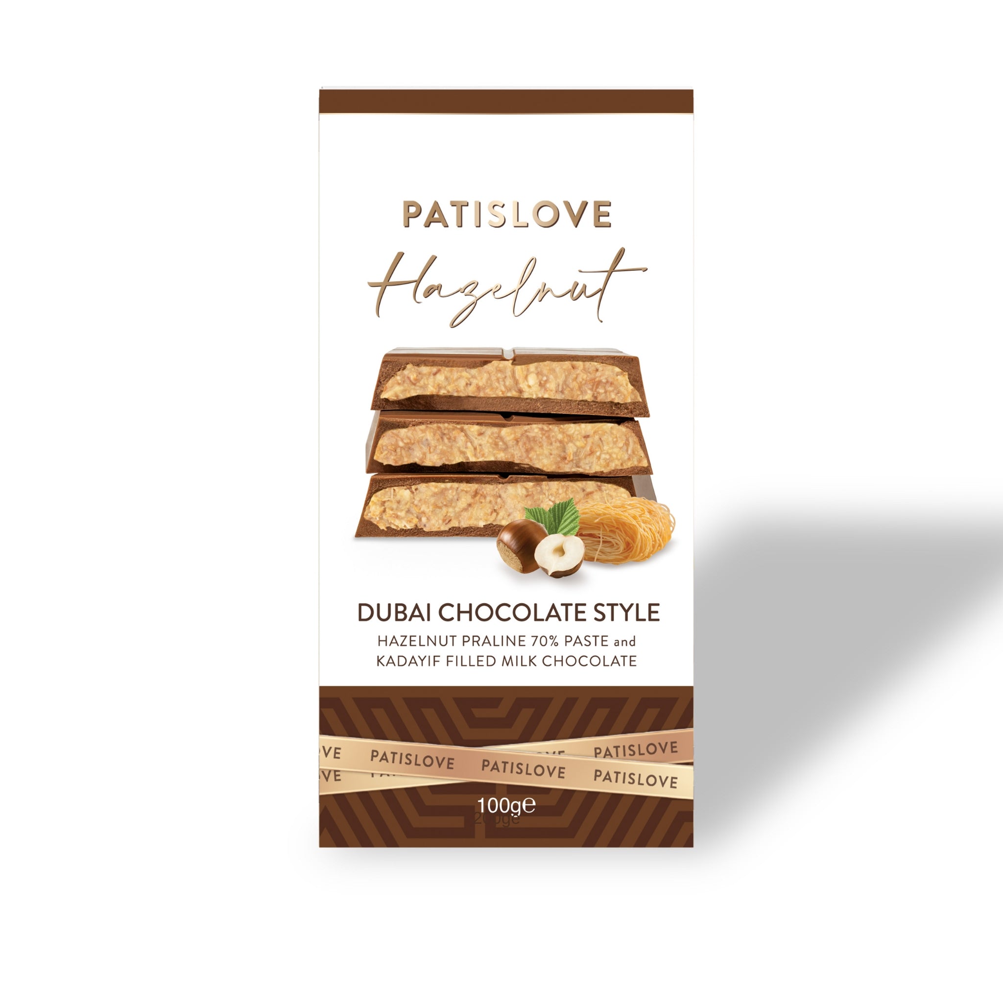 Hazelnut Praline & Kadayif Milk Chocolate, 100G