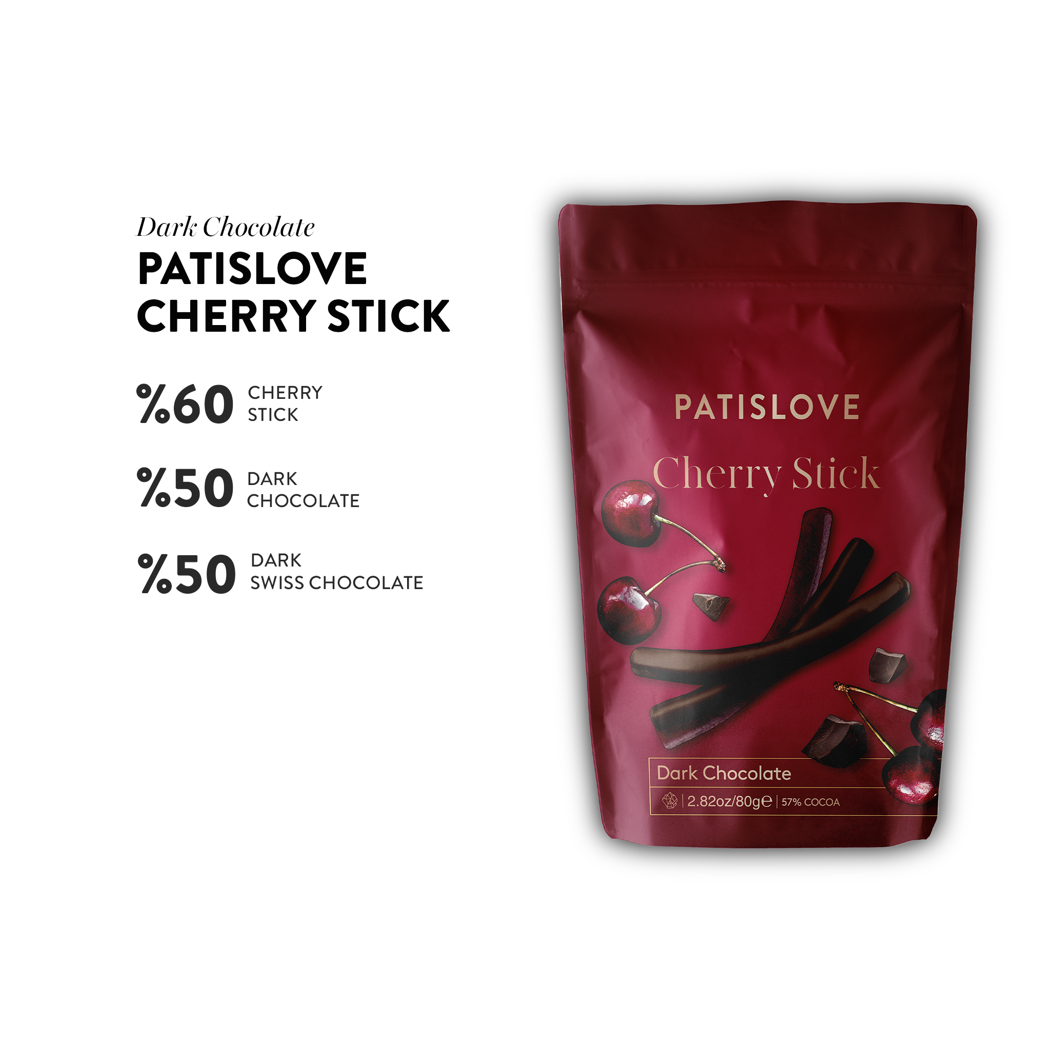 Dark Chocolate Cherry Stick, 80G
