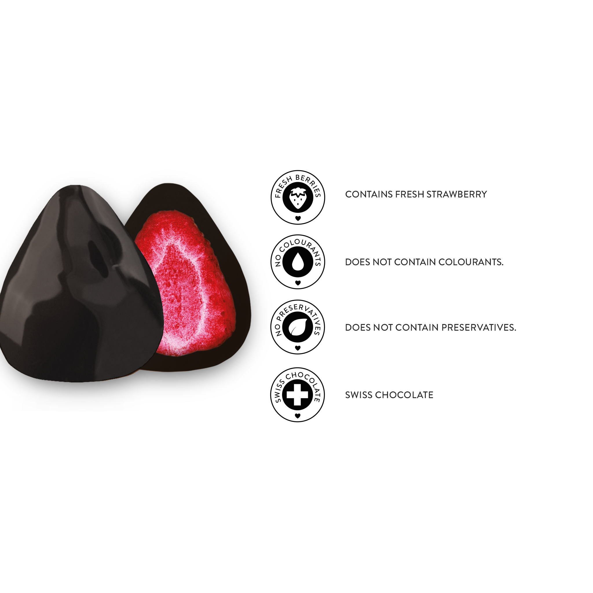 Liofilizowane Truskawki w Gorzka Czekoladzie – Draże, 80G