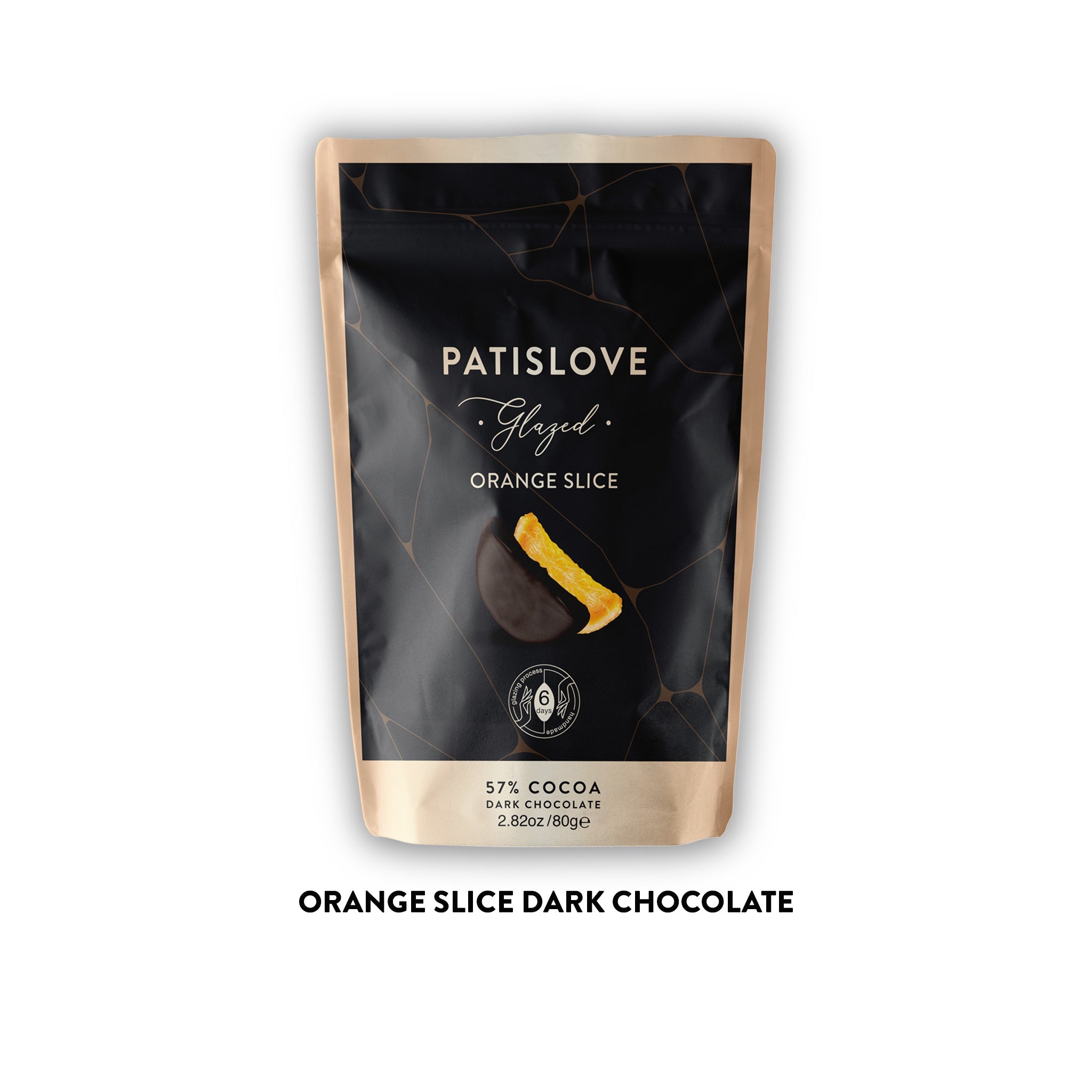 Rodaja de Naranja Glaseada Totalmente Cubierta de Chocolate Negro