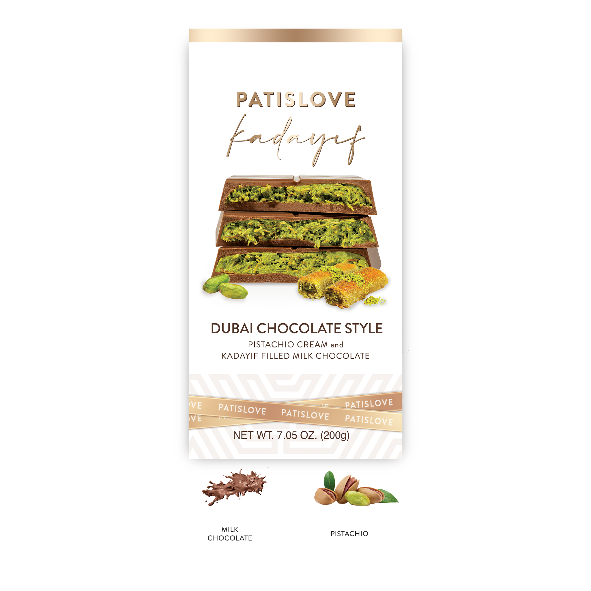 Pistachio Crunch Bar – Dubai Style, 200G