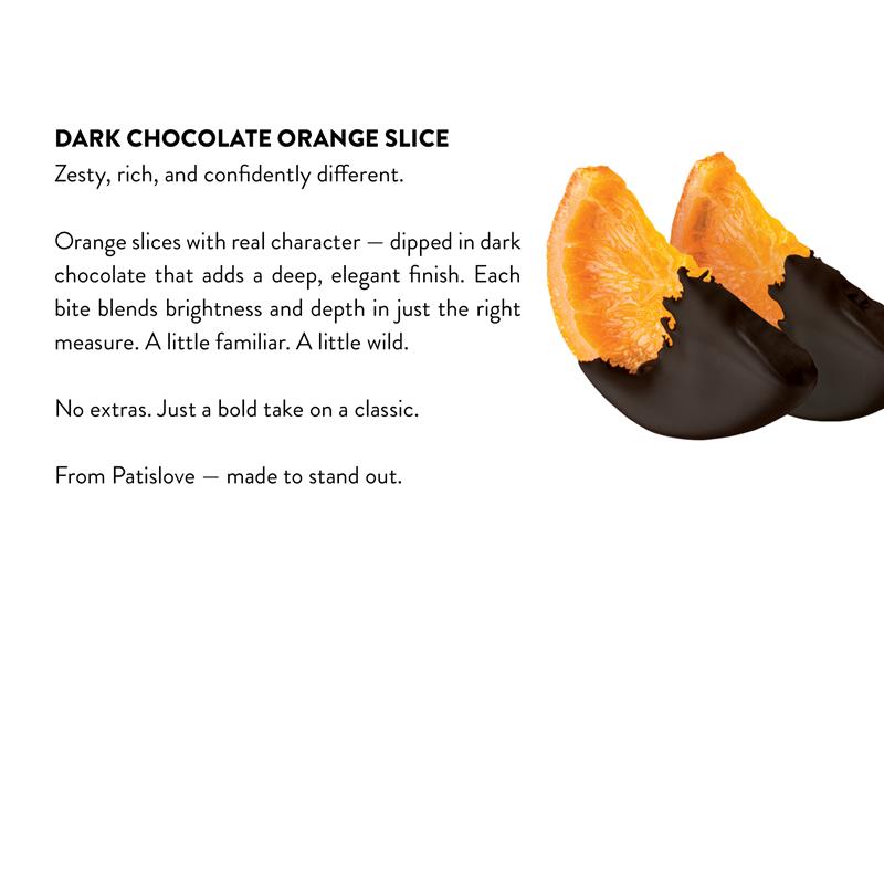 Glazed Half Covered Dark Chocolate Orange Slice