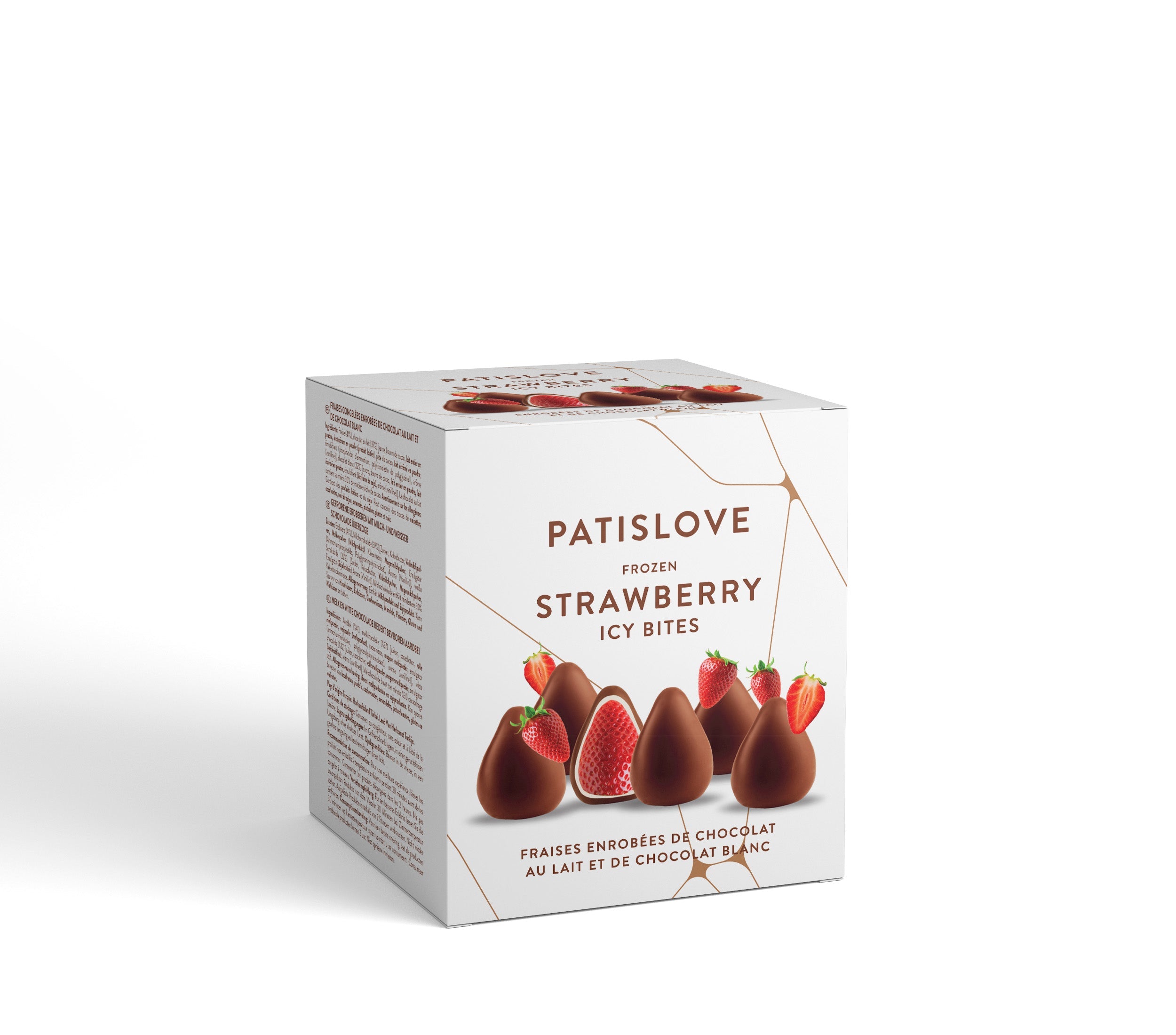 Frozen Strawberry Icy Bites – Milk & White Chocolate Coated