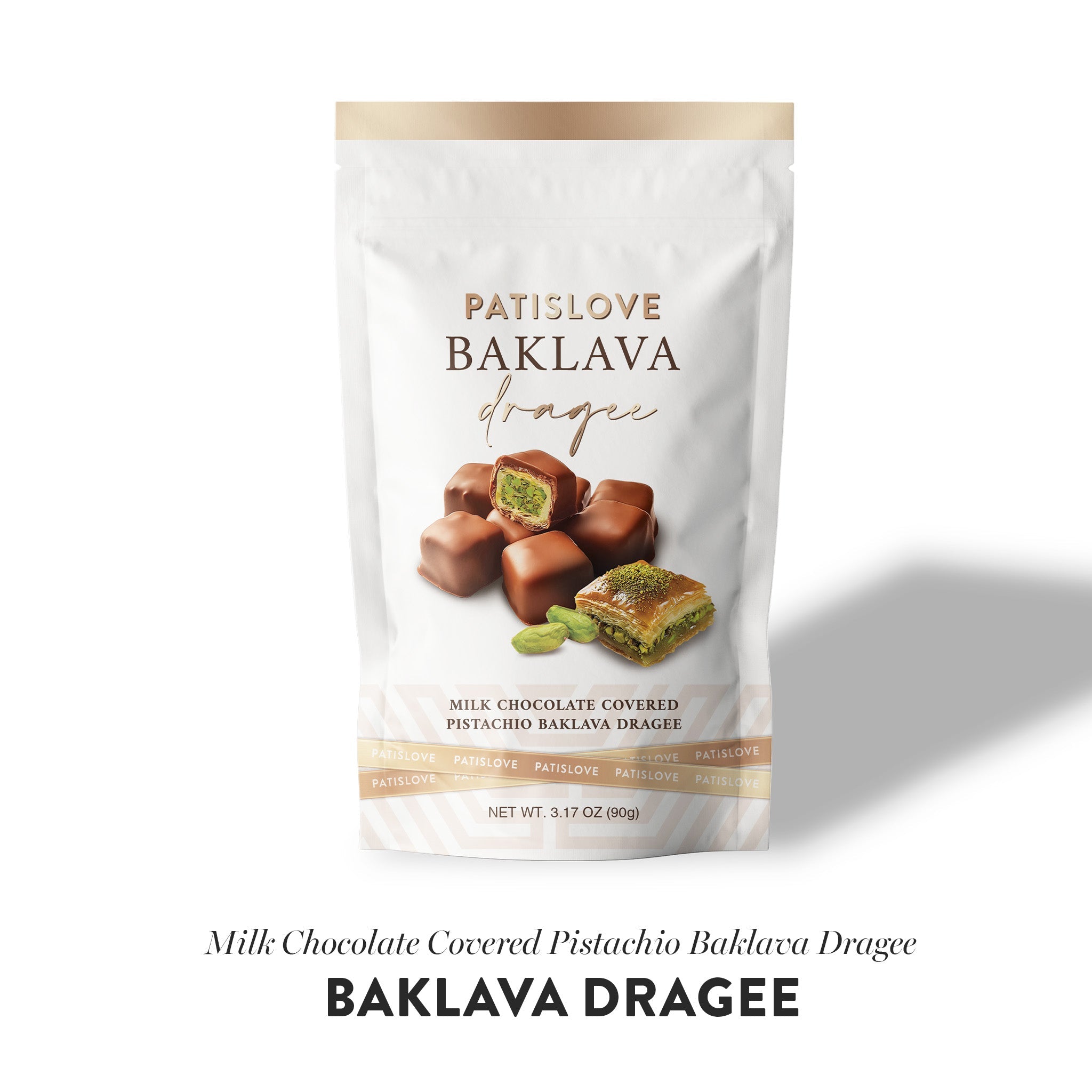 Dragee de Baklava – Baklava de Pistacho Cubierto de Chocolate con Leche