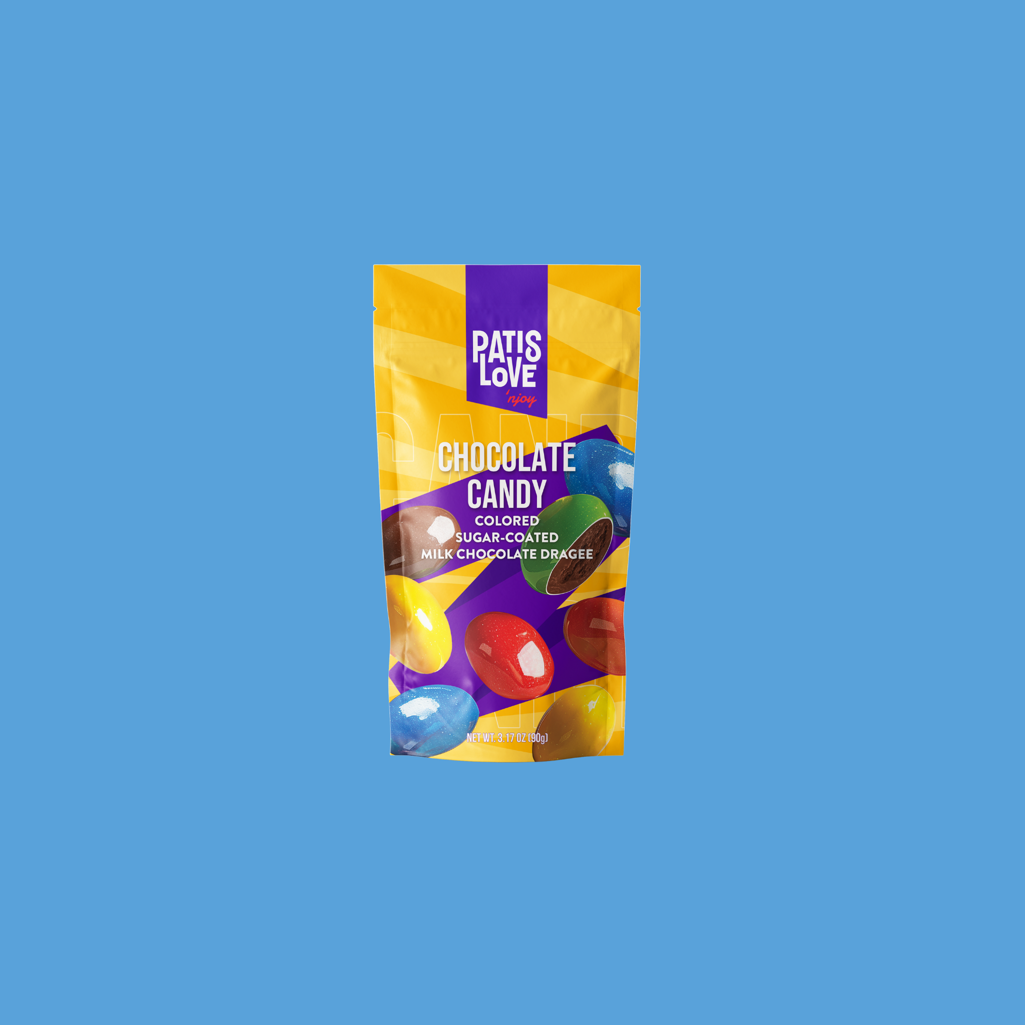 Colored Sugar Coated Milk Chocolate Dragee
