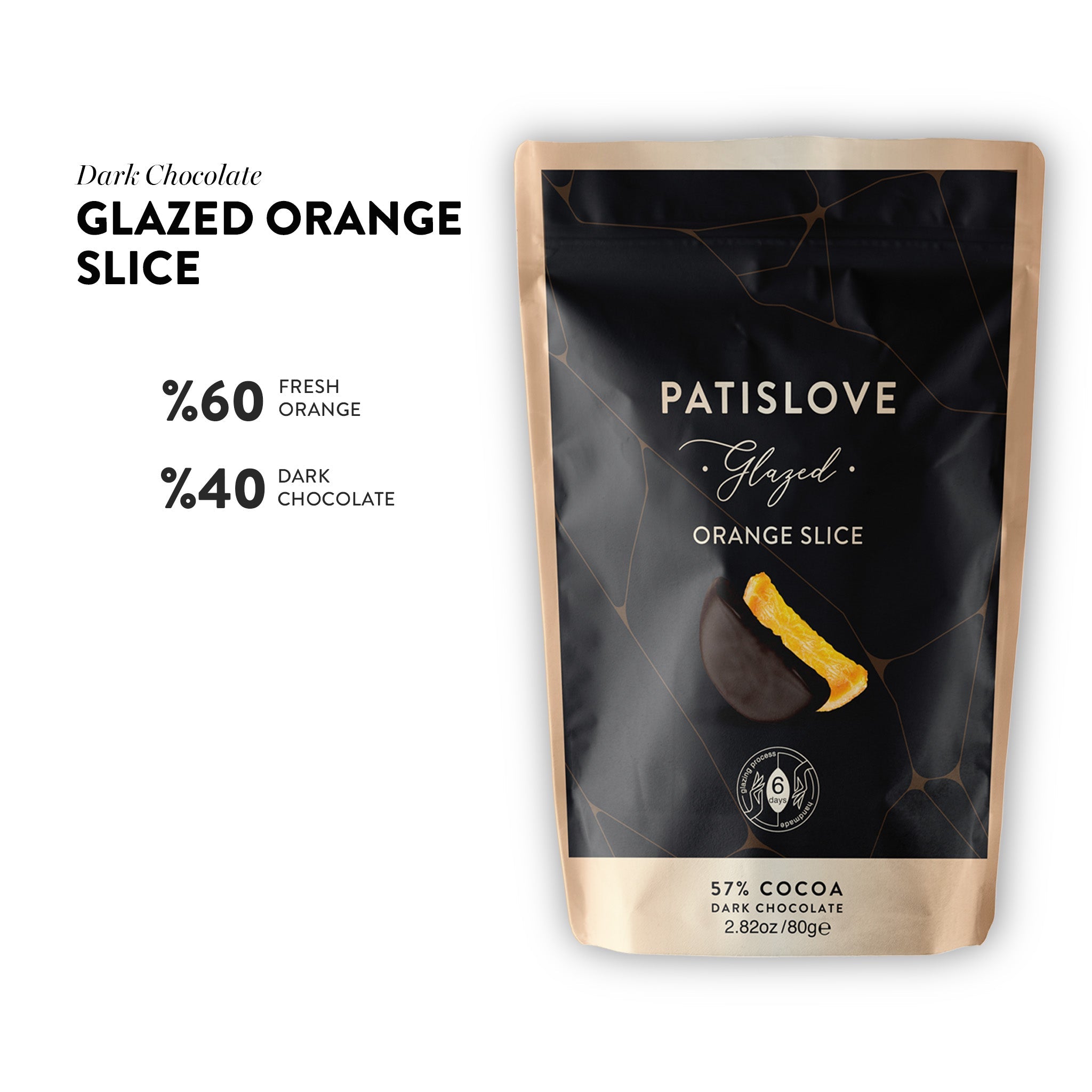 Glazed Full Covered Dark Chocolate Orange Slice