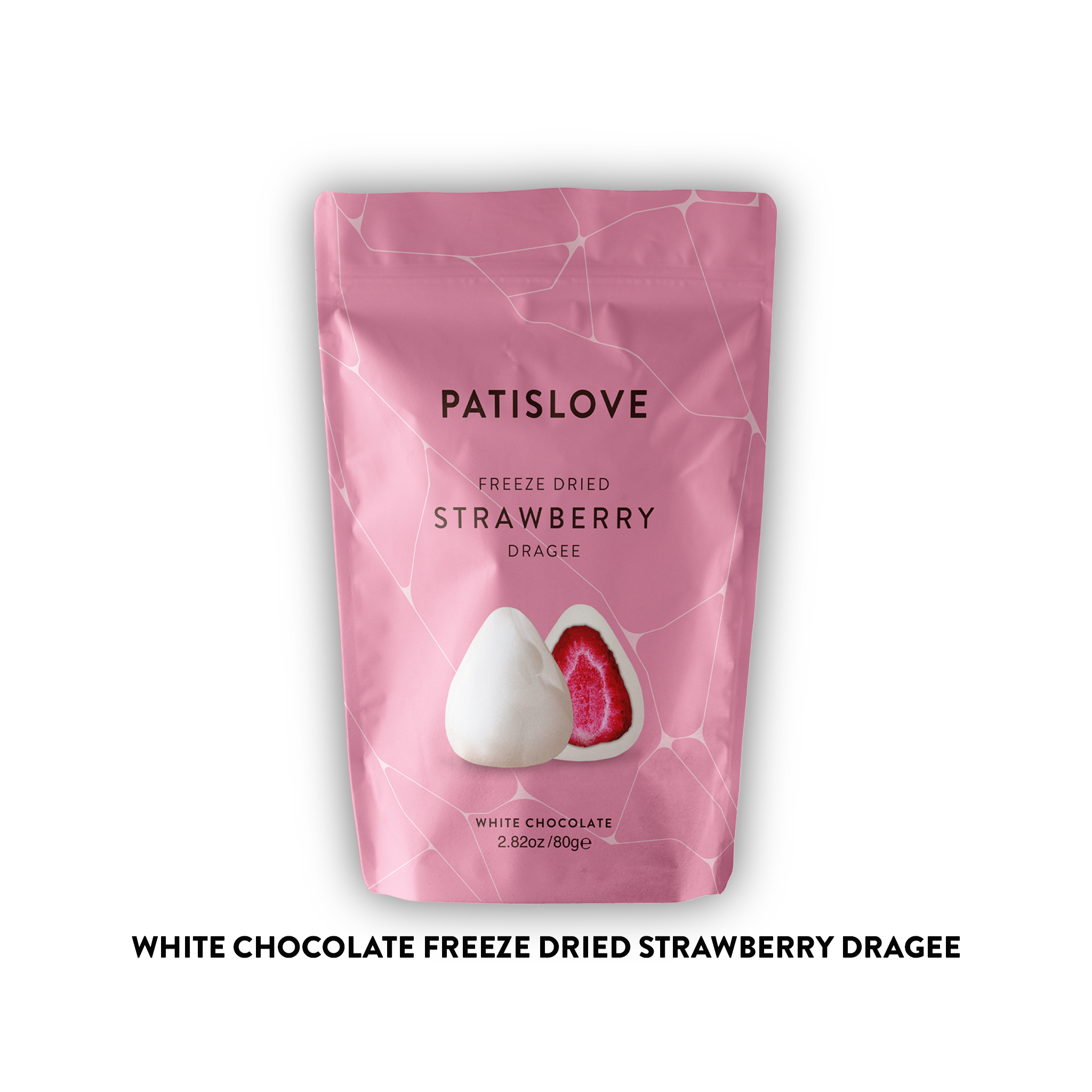 Freeze Dried White Chocolate Strawberry Dragee, 80G