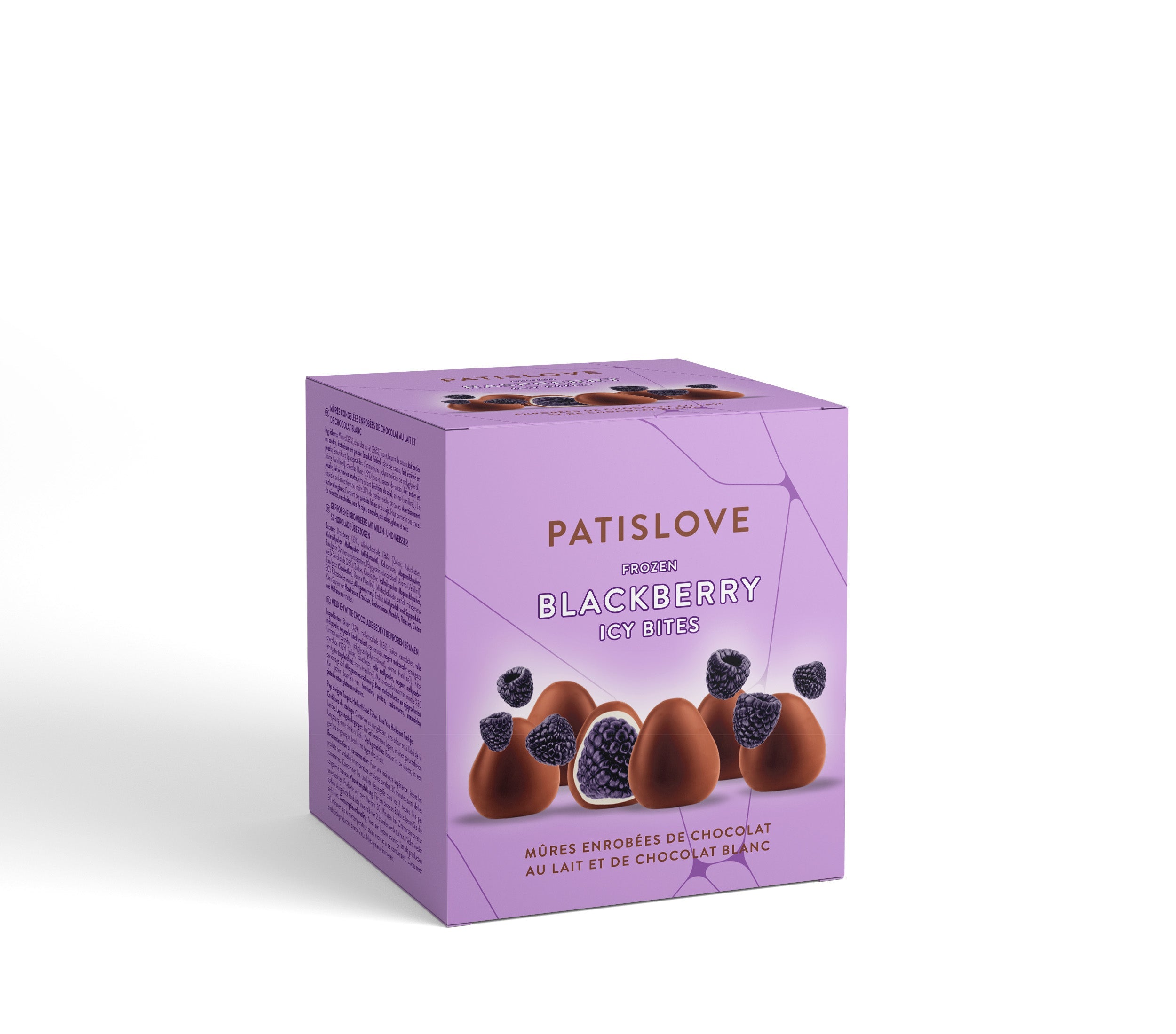 Frozen Blackberry Icy Bites – Milk & White Chocolate Coated