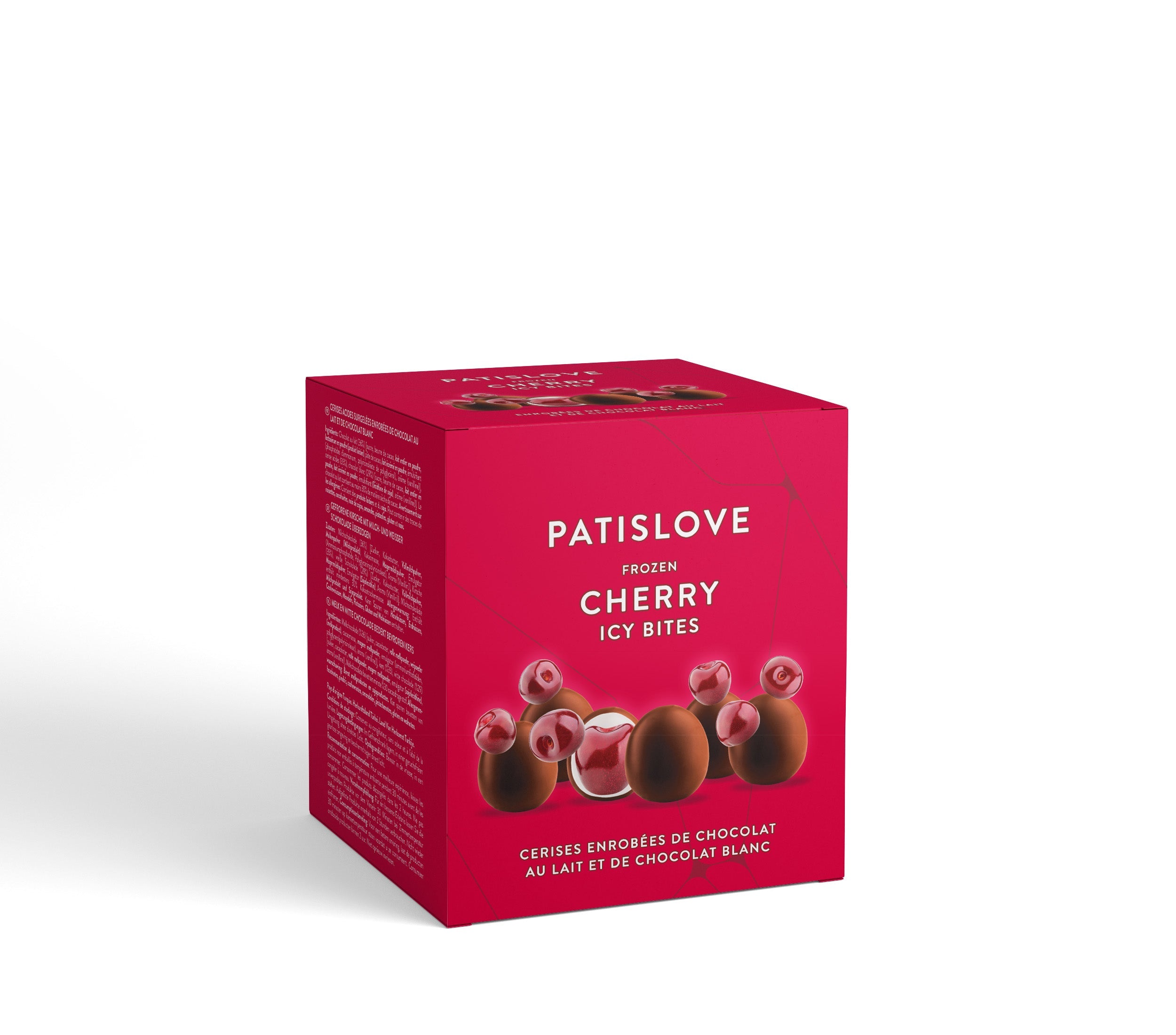 Frozen Cherry Icy Bites – Milk & White Chocolate Coated | PATISLOVE