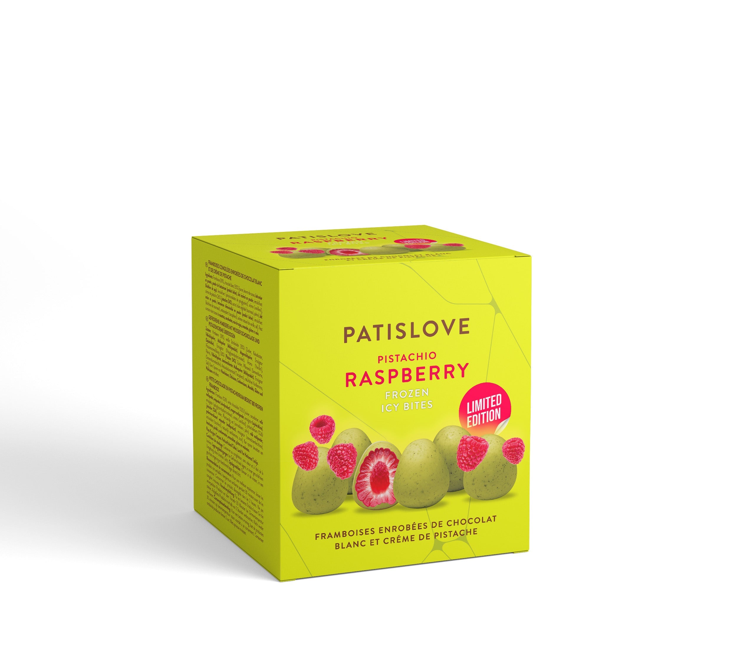 Frozen Raspberry Icy Bites – Pistachio & White Chocolate Coated (Limited Edition)
