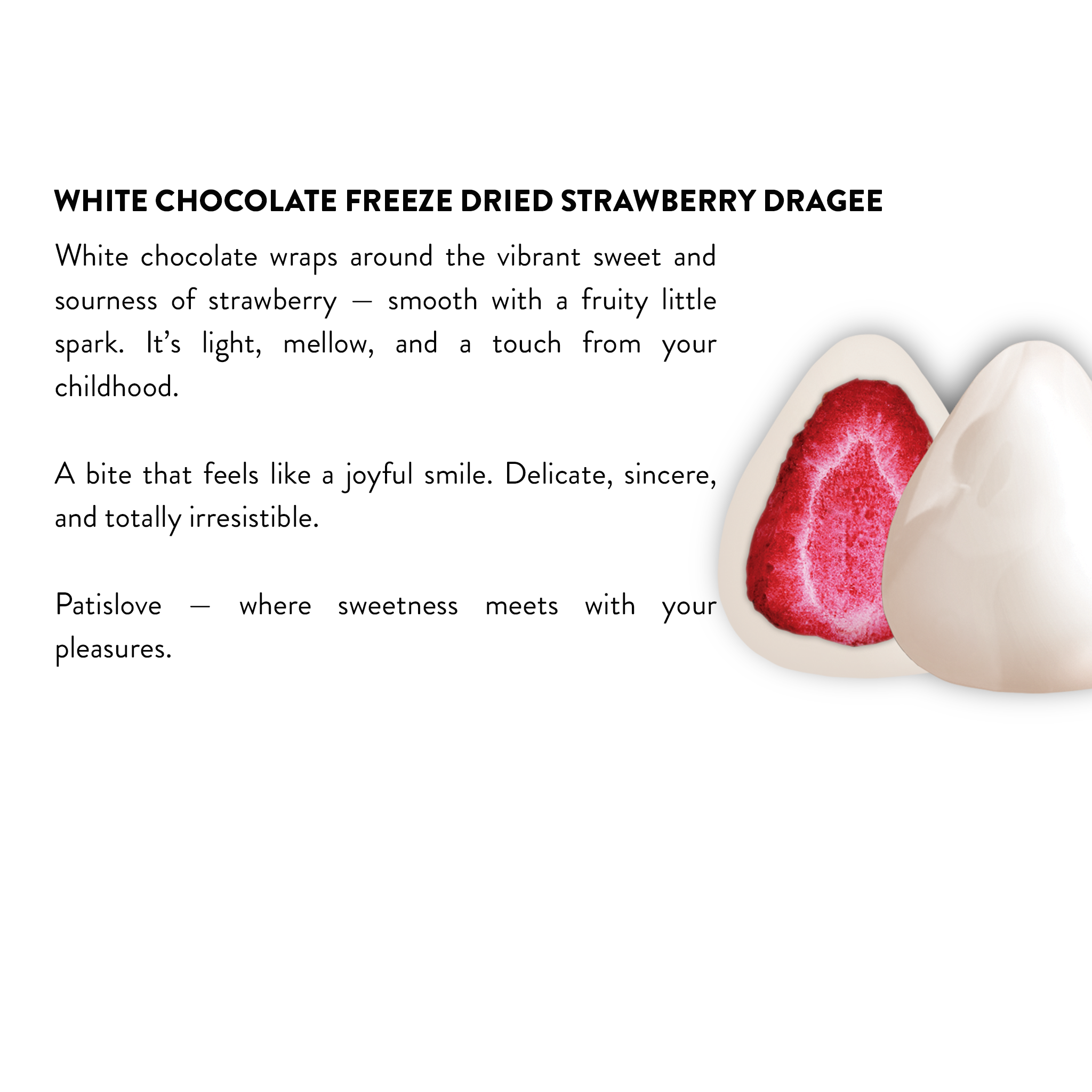 Freeze Dried White Chocolate Strawberry Dragee, 80G