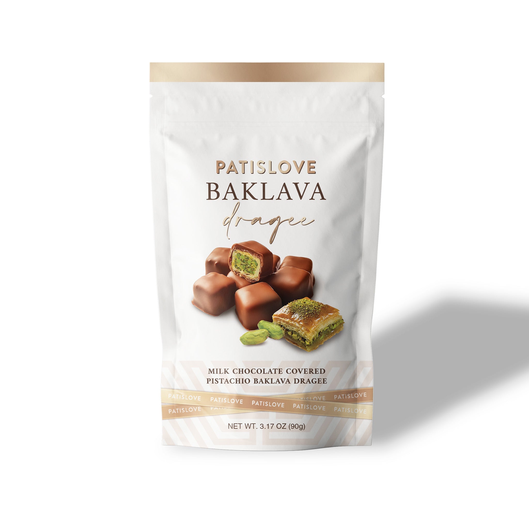 Baklava Dragee – Milk Chocolate Covered Pistachio Baklava Dragee