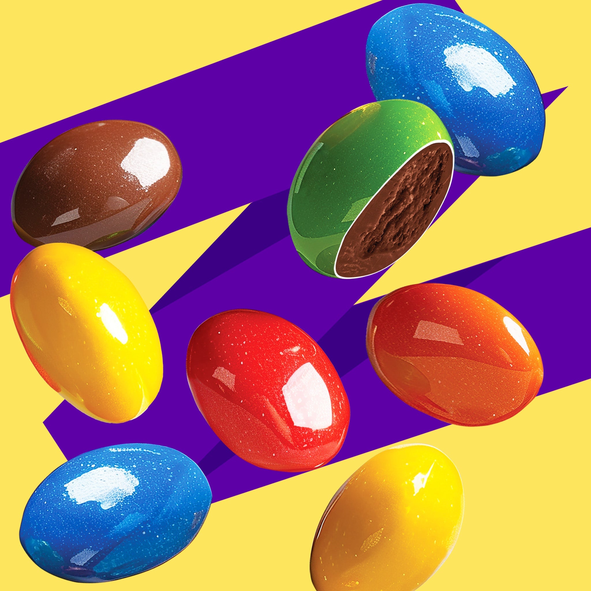 Colored Sugar Coated Milk Chocolate Dragee
