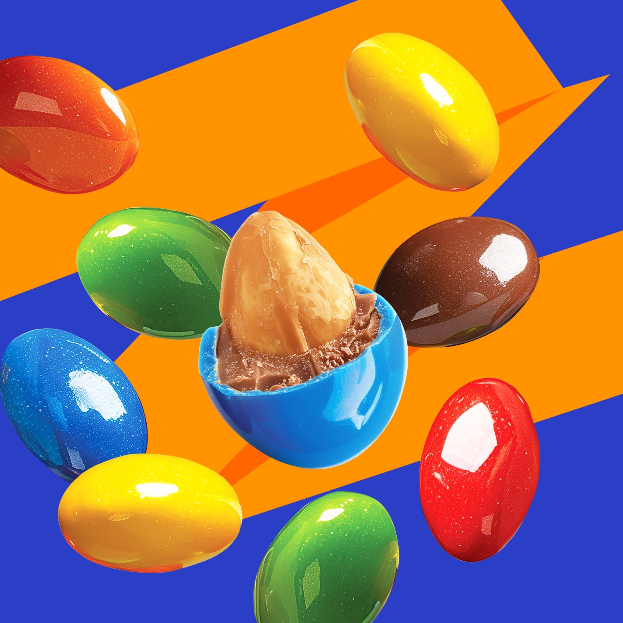 Colored Sugar and Milk Chocolate Coated Peanut Dragee, 90G