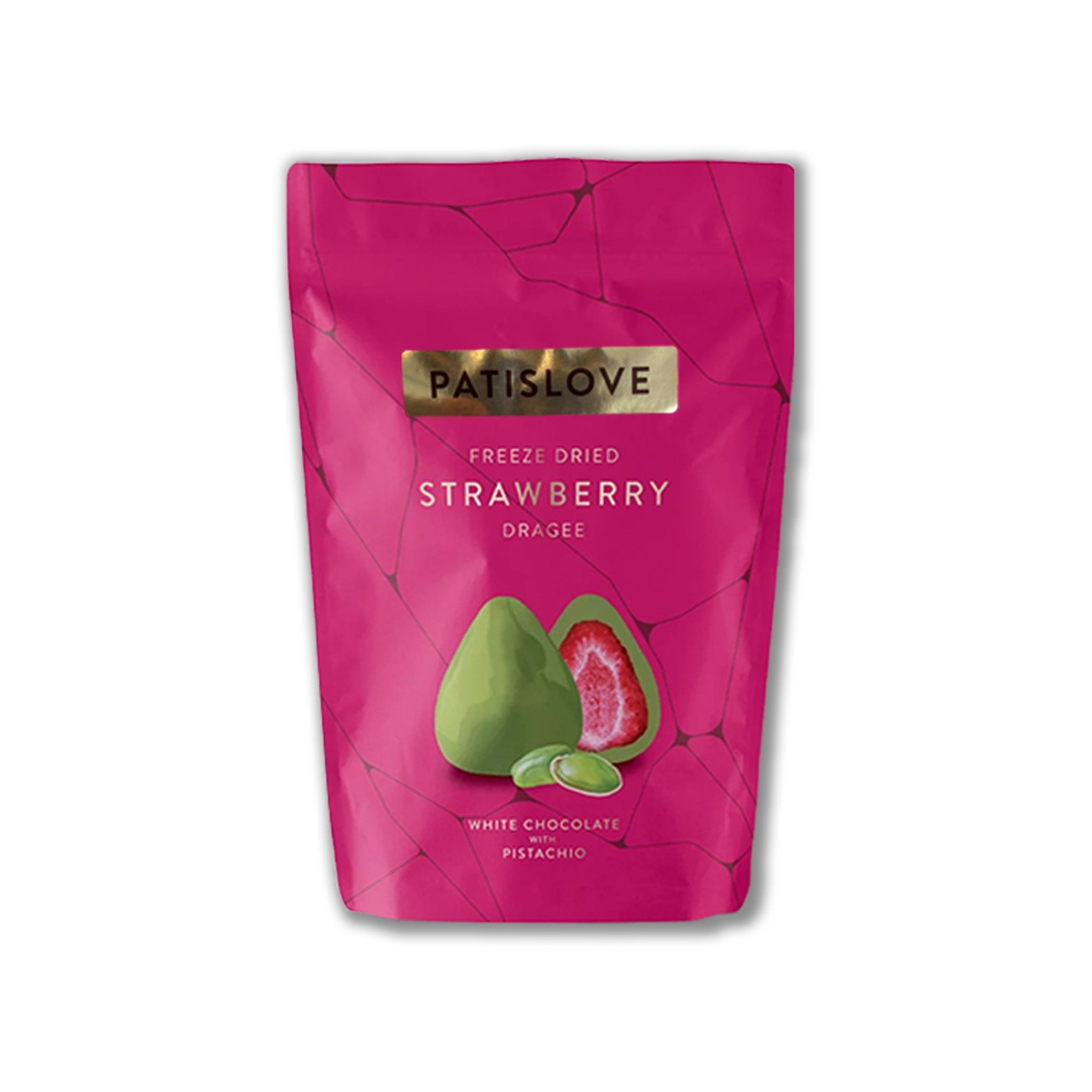 Pistachio White Chocolate Covered Freeze-Dried Strawberry, 80G