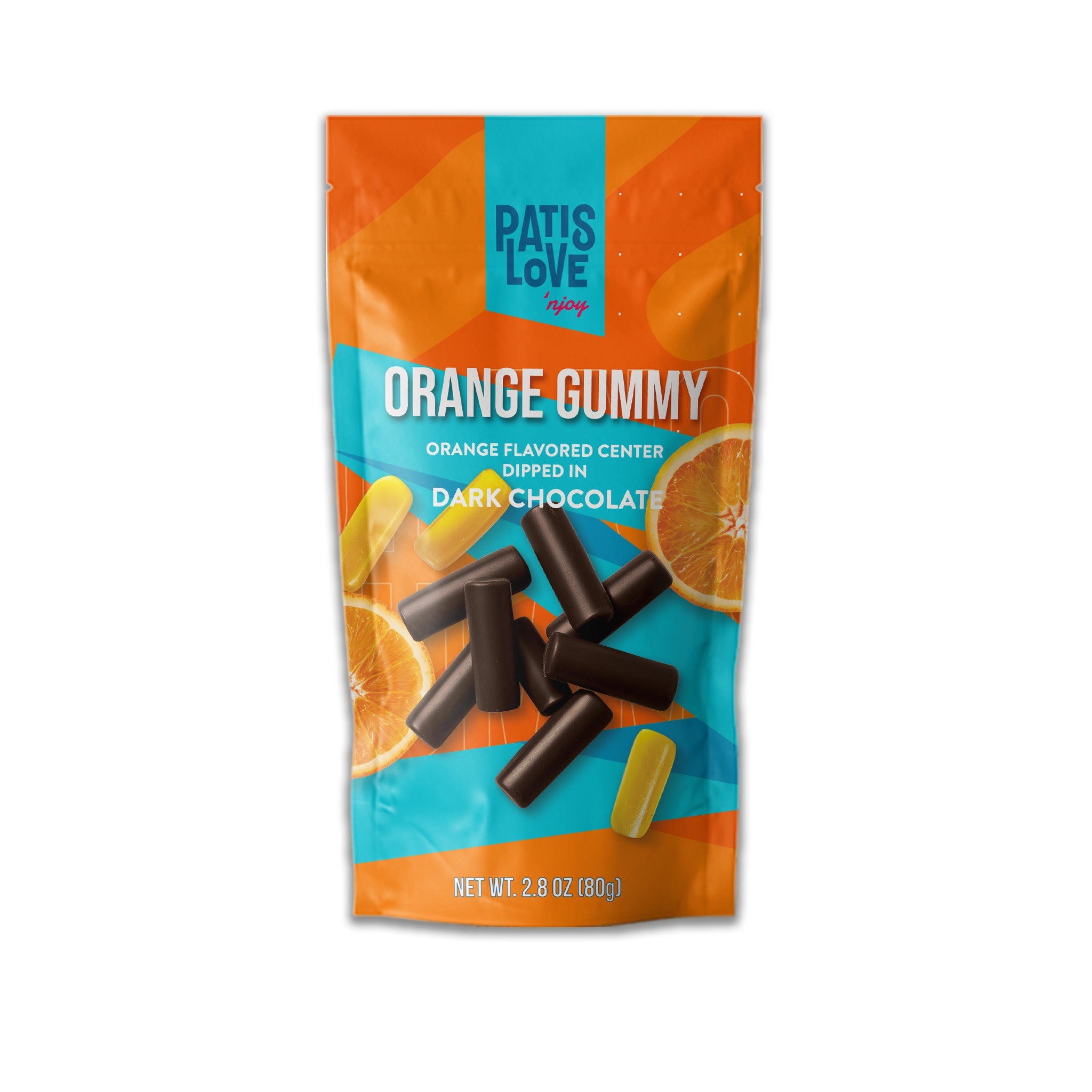 Patislove Orange Gummy – Dark Chocolate Covered
