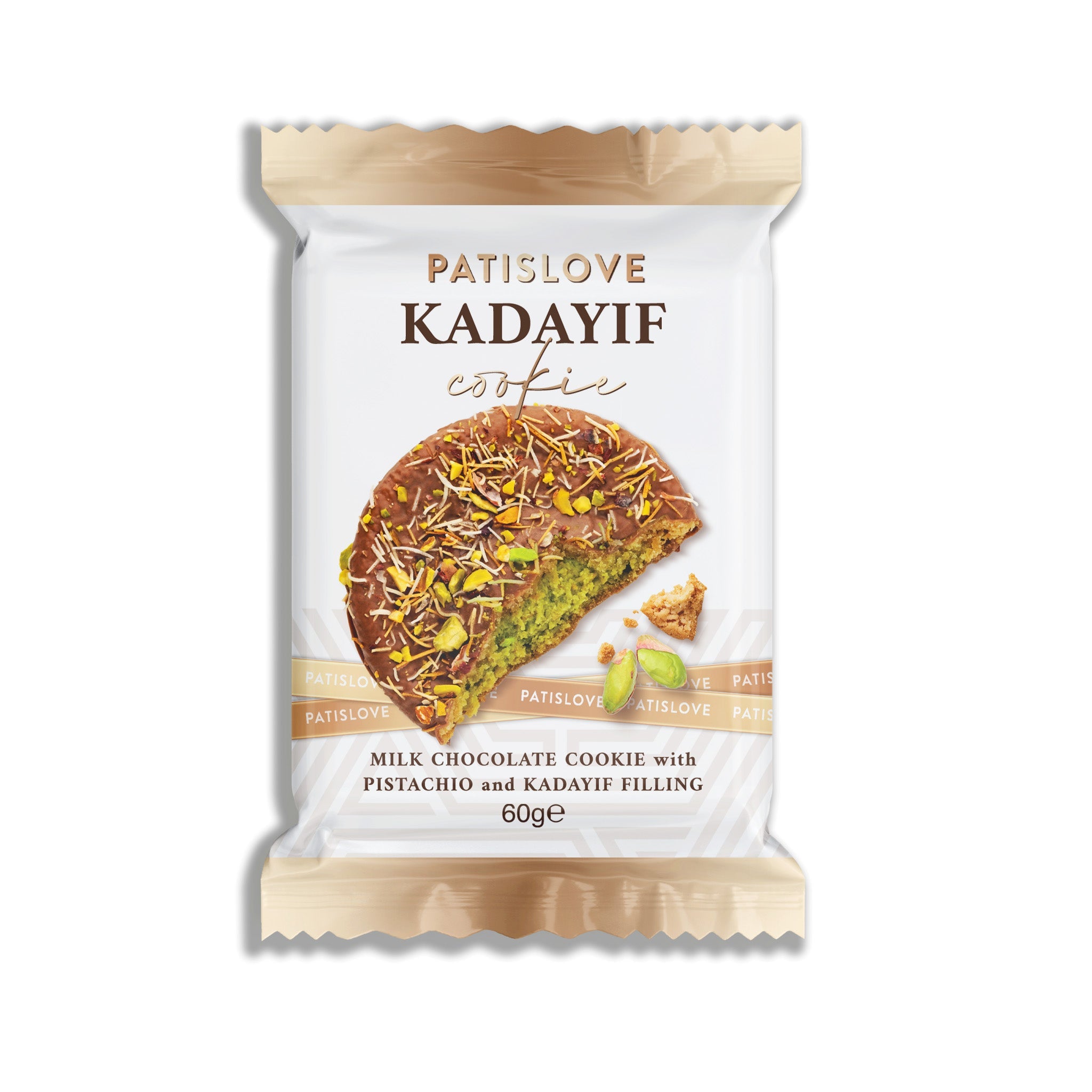 Milk Chocolate Cookie with Pistachio and Kadayif Filling, 60G